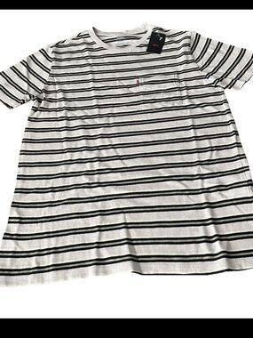 Levi's Men's Standard Crewneck T-shirt Size S Color Striped Black Green NEW
